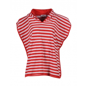 T - Terry cotton blend 960 rood-wit ge