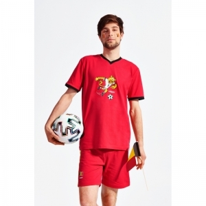 Z - Jersey cotton stretch 007 red devil j