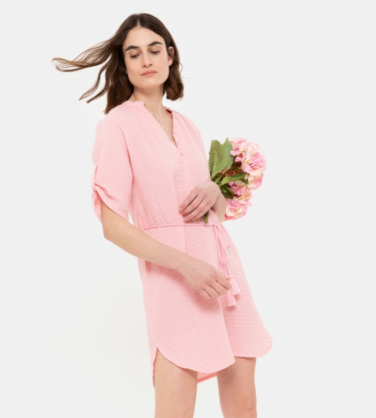 W - Woven twill 100% CO 424 snoep roze