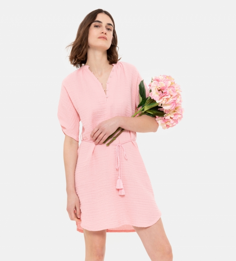 W - Woven twill 100% CO 424 snoep roze