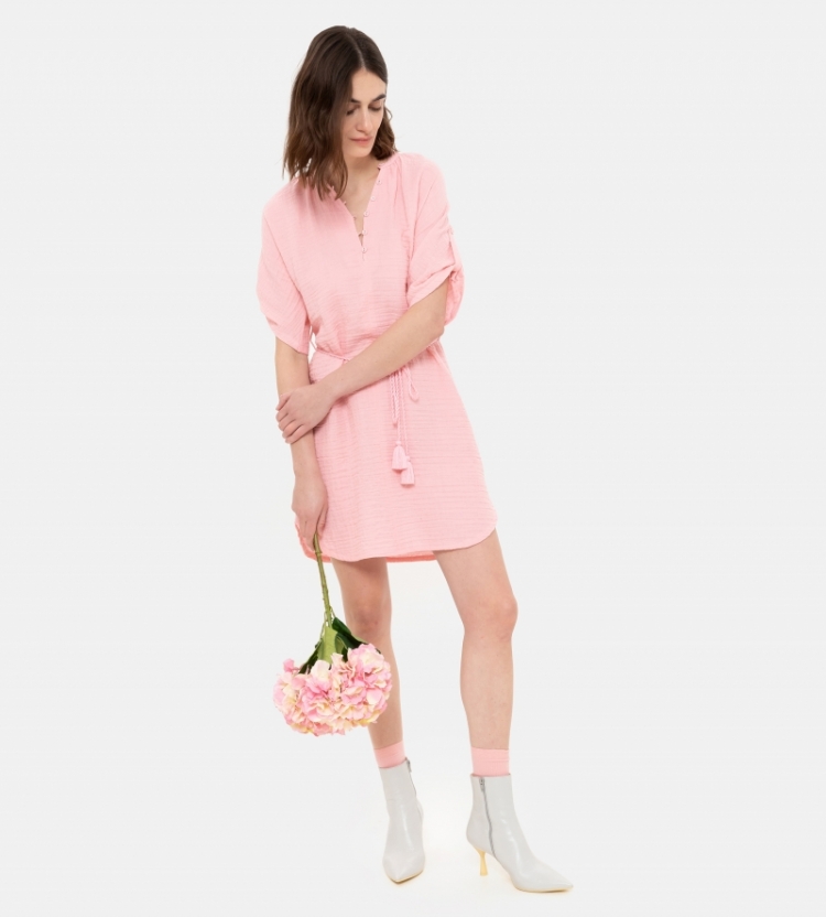 W - Woven twill 100% CO 424 snoep roze